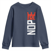 No Kings Protest Nope Funny Political Satire Youth Sweatshirt