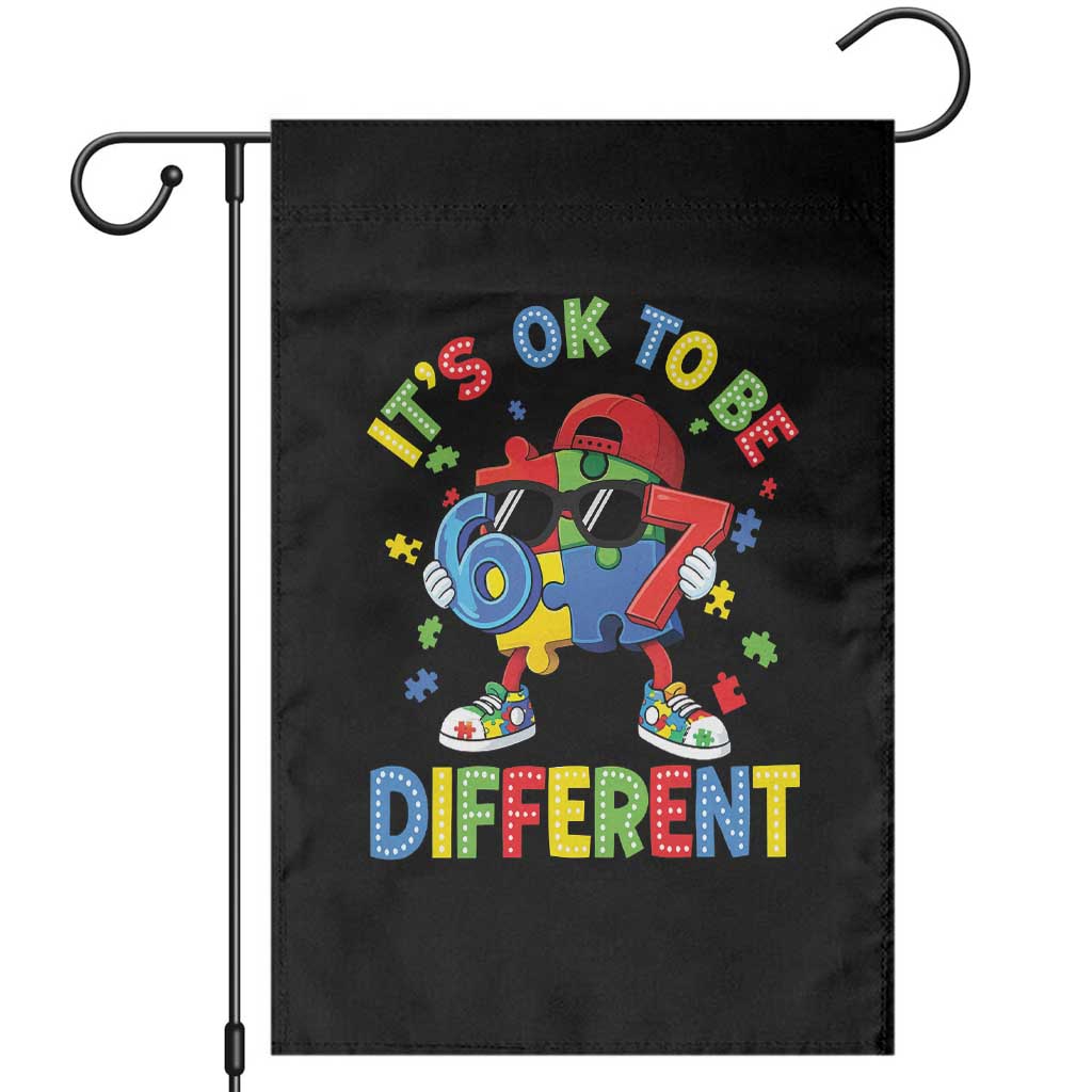 Six Seven Autism Awareness Garden Flag It Is Ok To Be Different 67 Meme Puzzle