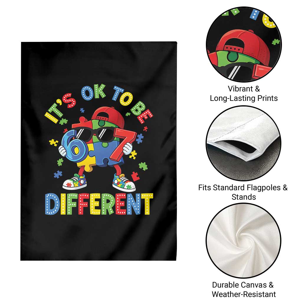 Six Seven Autism Awareness Garden Flag It Is Ok To Be Different 67 Meme Puzzle
