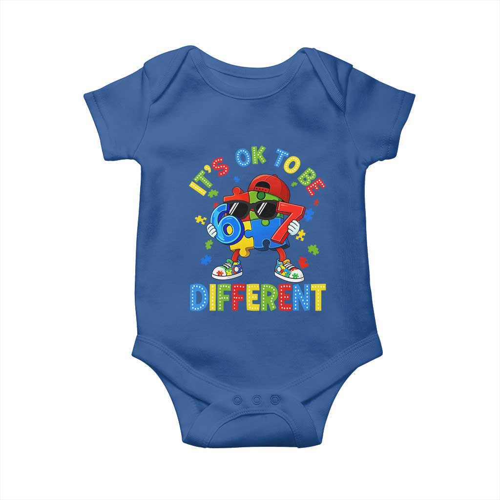 Six Seven Autism Awareness Baby Onesie It Is Ok To Be Different 67 Meme Puzzle
