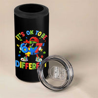 Six Seven Autism Awareness 4 in 1 Can Cooler Tumbler It Is Ok To Be Different 67 Meme Puzzle