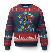 Six Seven Autism Awareness Ugly Christmas Sweater It Is Ok To Be Different 67 Meme Puzzle