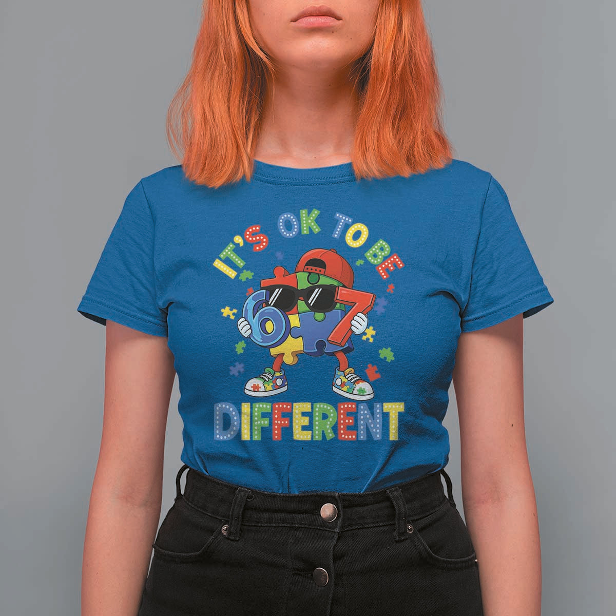 Six Seven Autism Awareness T Shirt For Women It Is Ok To Be Different 67 Meme Puzzle