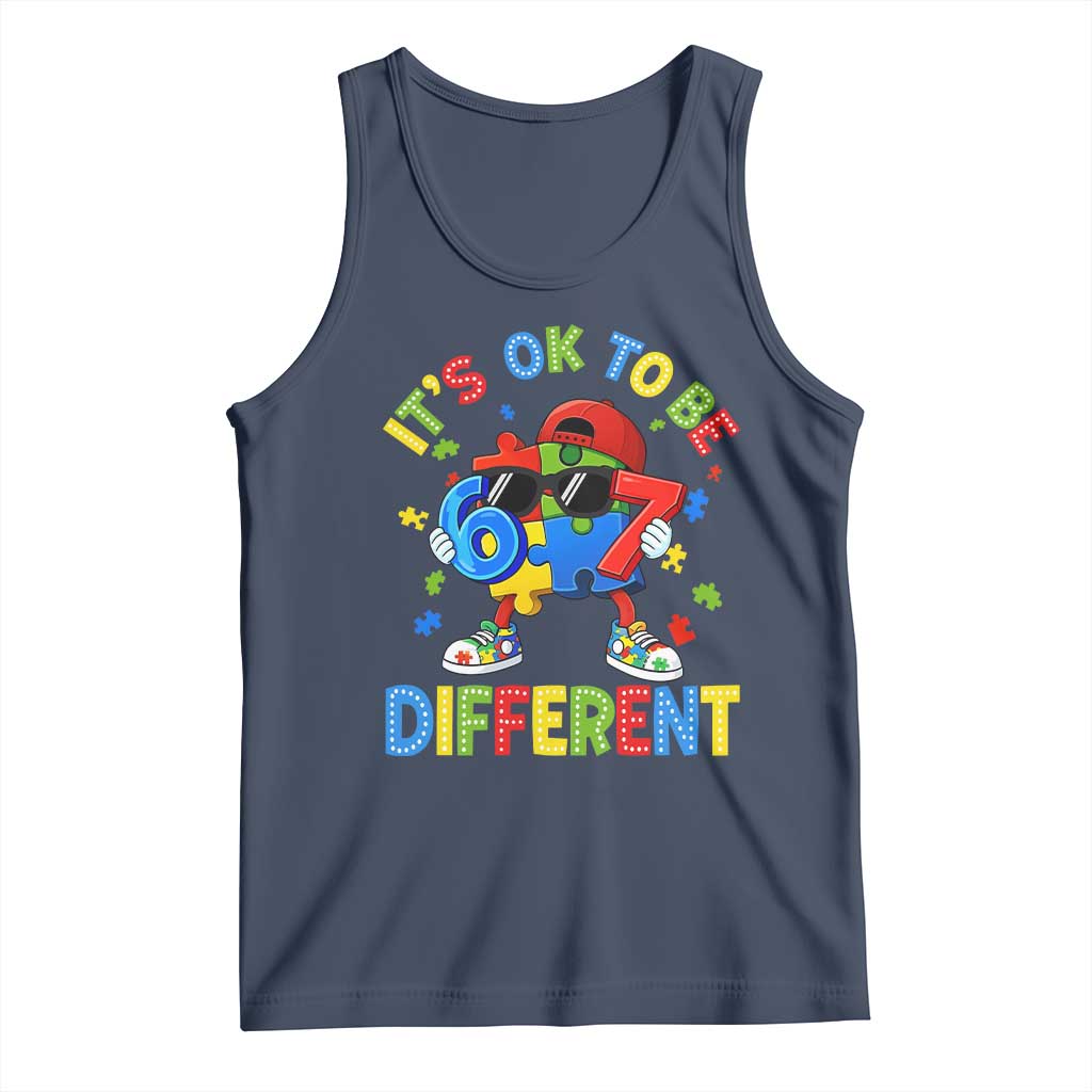 Six Seven Autism Awareness Tank Top It Is Ok To Be Different 67 Meme Puzzle