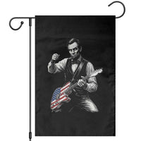 Abraham Lincoln Playing Guitar Vintage American Flag Garden Flag