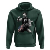 Abraham Lincoln Playing Guitar Vintage American Flag Hoodie