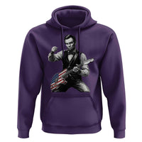 Abraham Lincoln Playing Guitar Vintage American Flag Hoodie
