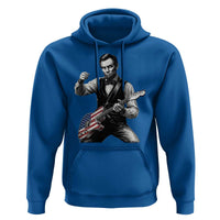 Abraham Lincoln Playing Guitar Vintage American Flag Hoodie