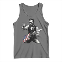 Abraham Lincoln Playing Guitar Vintage American Flag Tank Top