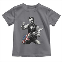 Abraham Lincoln Playing Guitar Vintage American Flag Toddler T Shirt