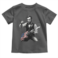 Abraham Lincoln Playing Guitar Vintage American Flag Toddler T Shirt