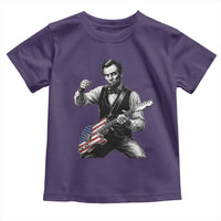 Abraham Lincoln Playing Guitar Vintage American Flag Toddler T Shirt