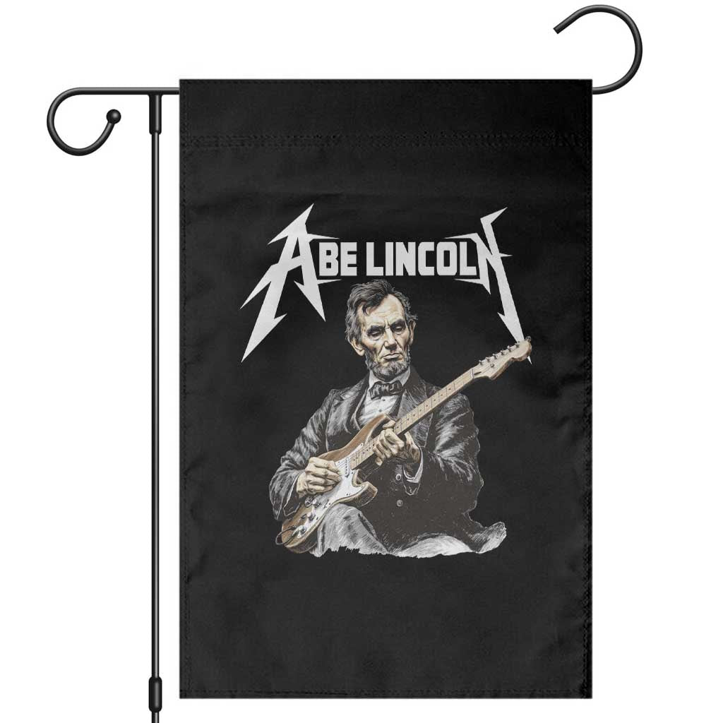 Abe Lincoln Playing Electric Guitar Rocker Garden Flag