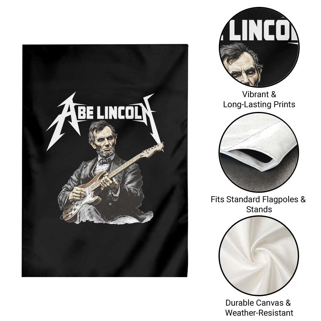 Abe Lincoln Playing Electric Guitar Rocker Garden Flag
