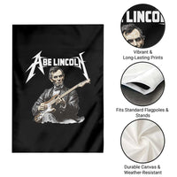 Abe Lincoln Playing Electric Guitar Rocker Garden Flag
