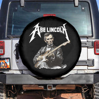 Abe Lincoln Playing Electric Guitar Rocker Spare Tire Cover