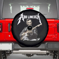 Abe Lincoln Playing Electric Guitar Rocker Spare Tire Cover