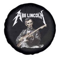 Abe Lincoln Playing Electric Guitar Rocker Spare Tire Cover