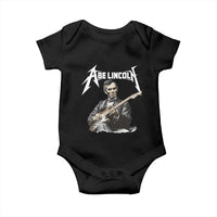 Abe Lincoln Playing Electric Guitar Rocker Baby Onesie