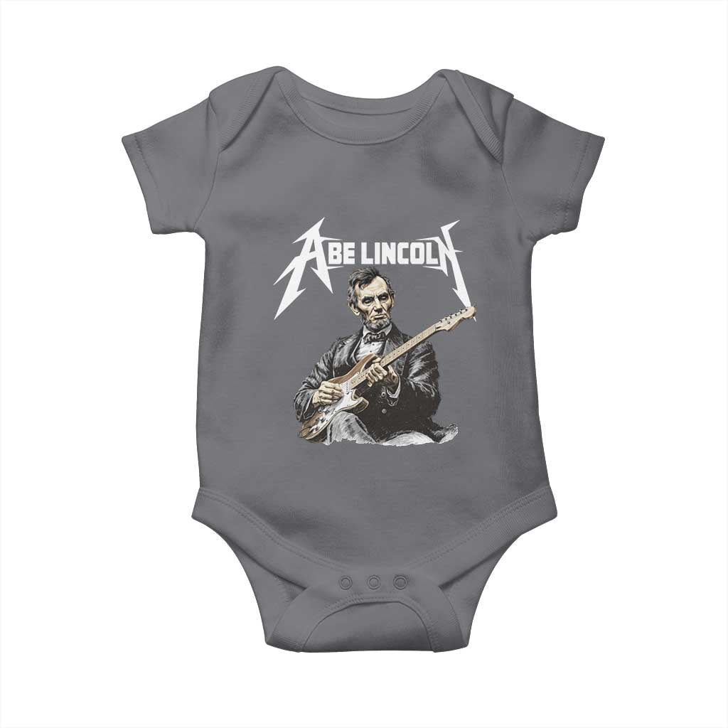 Abe Lincoln Playing Electric Guitar Rocker Baby Onesie