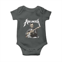 Abe Lincoln Playing Electric Guitar Rocker Baby Onesie
