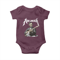 Abe Lincoln Playing Electric Guitar Rocker Baby Onesie