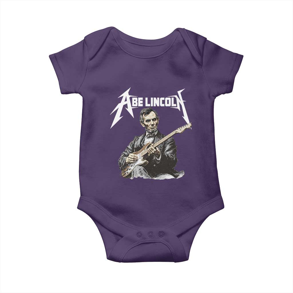 Abe Lincoln Playing Electric Guitar Rocker Baby Onesie