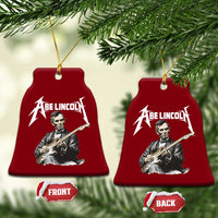 Abe Lincoln Playing Electric Guitar Rocker Ceramic Ornament