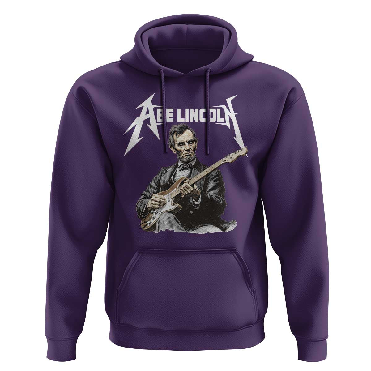 Abe Lincoln Playing Electric Guitar Rocker Hoodie