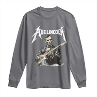 Abe Lincoln Playing Electric Guitar Rocker Long Sleeve Shirt