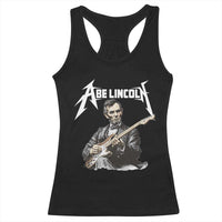 Abe Lincoln Playing Electric Guitar Rocker Racerback Tank Top