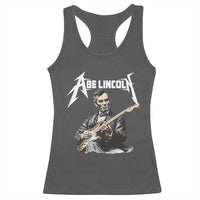 Abe Lincoln Playing Electric Guitar Rocker Racerback Tank Top