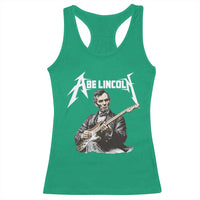 Abe Lincoln Playing Electric Guitar Rocker Racerback Tank Top