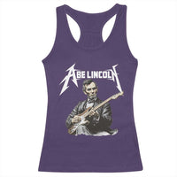 Abe Lincoln Playing Electric Guitar Rocker Racerback Tank Top