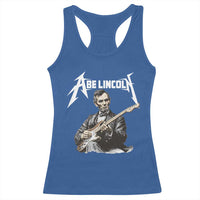 Abe Lincoln Playing Electric Guitar Rocker Racerback Tank Top