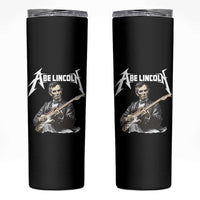 Abe Lincoln Playing Electric Guitar Rocker Skinny Tumbler