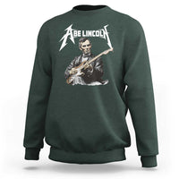 Abe Lincoln Playing Electric Guitar Rocker Sweatshirt