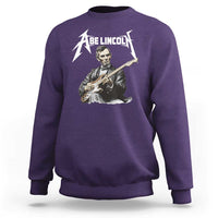 Abe Lincoln Playing Electric Guitar Rocker Sweatshirt