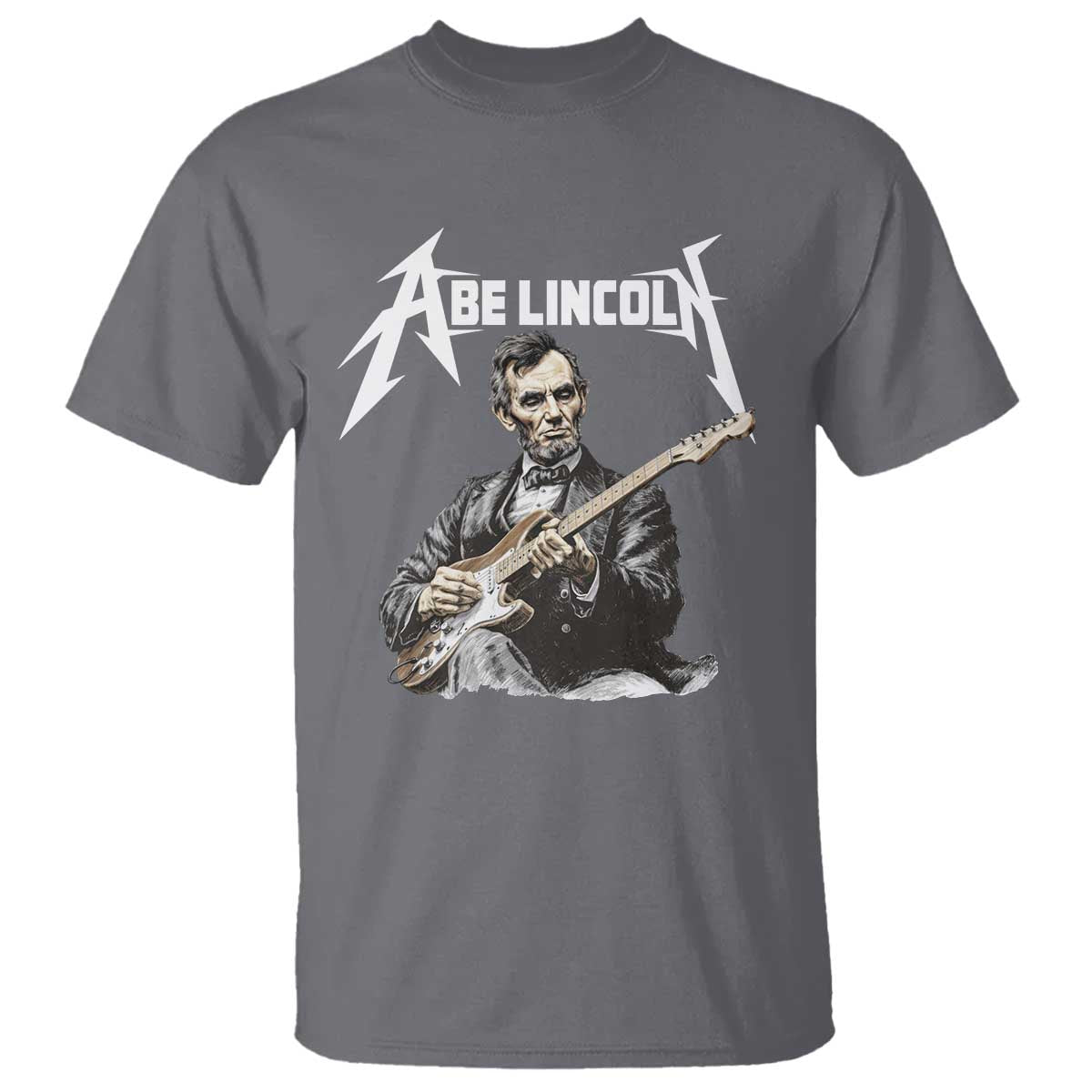 Abe Lincoln Playing Electric Guitar Rocker T Shirt