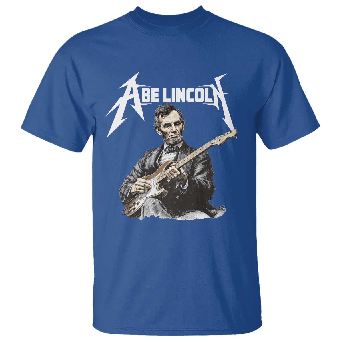 Abe Lincoln Playing Electric Guitar Rocker T Shirt