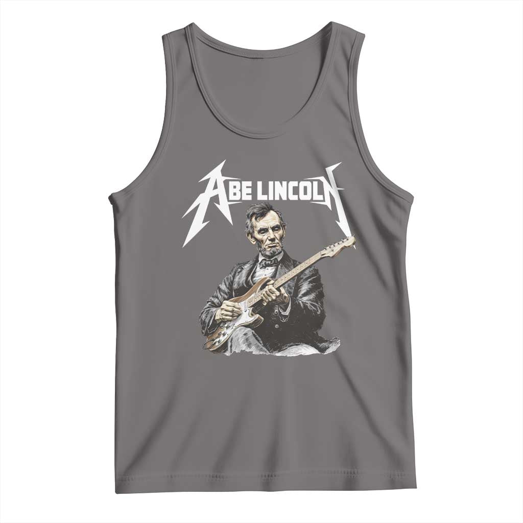 Abe Lincoln Playing Electric Guitar Rocker Tank Top