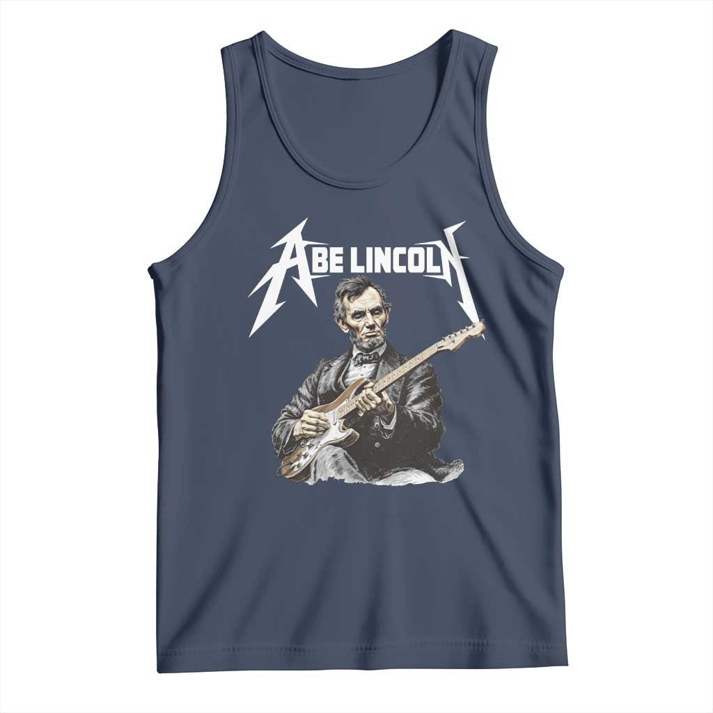 Abe Lincoln Playing Electric Guitar Rocker Tank Top