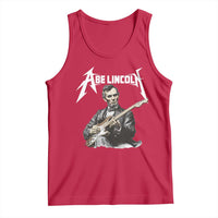 Abe Lincoln Playing Electric Guitar Rocker Tank Top
