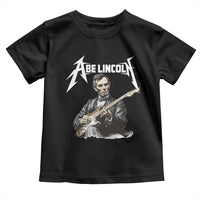 Abe Lincoln Playing Electric Guitar Rocker Toddler T Shirt