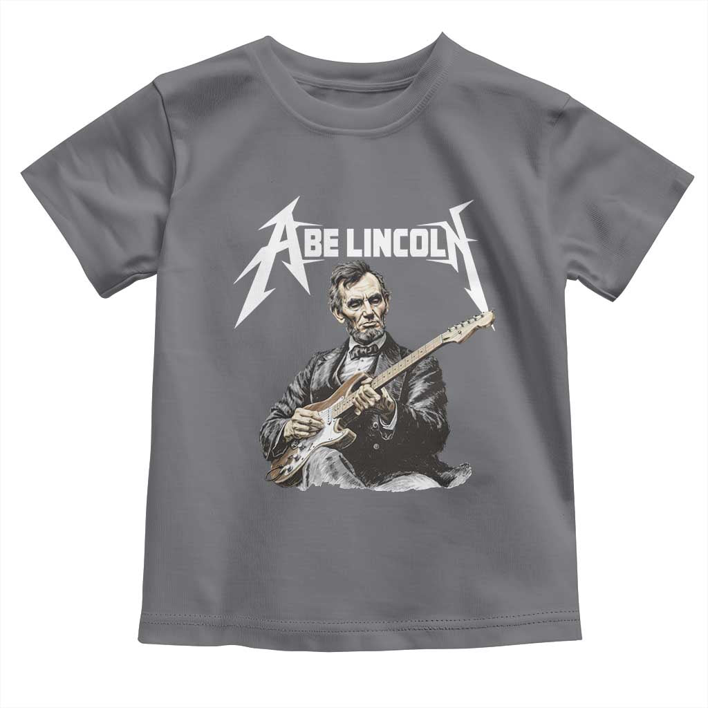 Abe Lincoln Playing Electric Guitar Rocker Toddler T Shirt