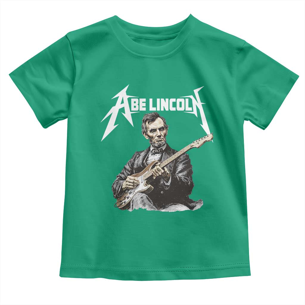 Abe Lincoln Playing Electric Guitar Rocker Toddler T Shirt