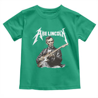Abe Lincoln Playing Electric Guitar Rocker Toddler T Shirt