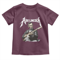 Abe Lincoln Playing Electric Guitar Rocker Toddler T Shirt