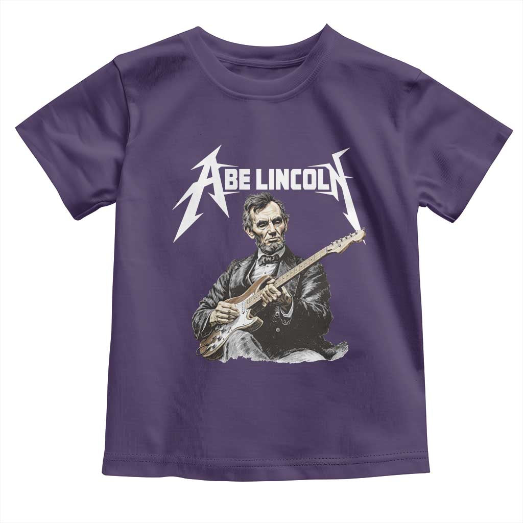 Abe Lincoln Playing Electric Guitar Rocker Toddler T Shirt