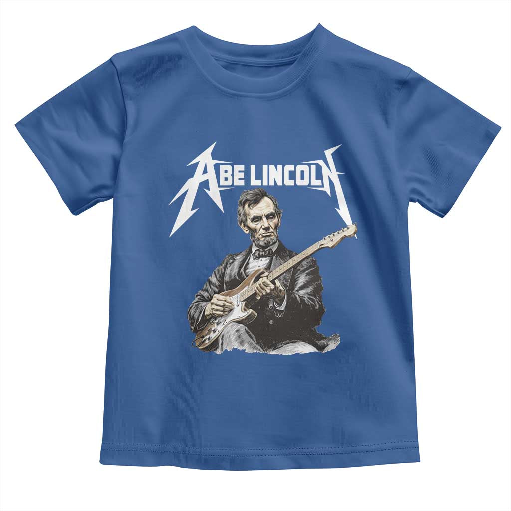 Abe Lincoln Playing Electric Guitar Rocker Toddler T Shirt
